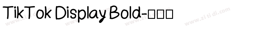 TikTok Display Bold字体转换